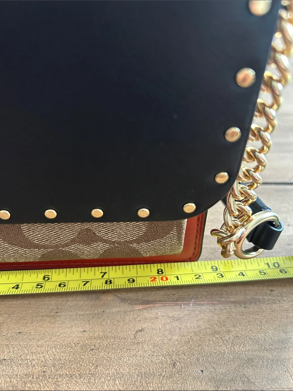 NWOT Coach Klare Black, Brown & light brown Signature Chain Crossbody - Picture 15 of 16